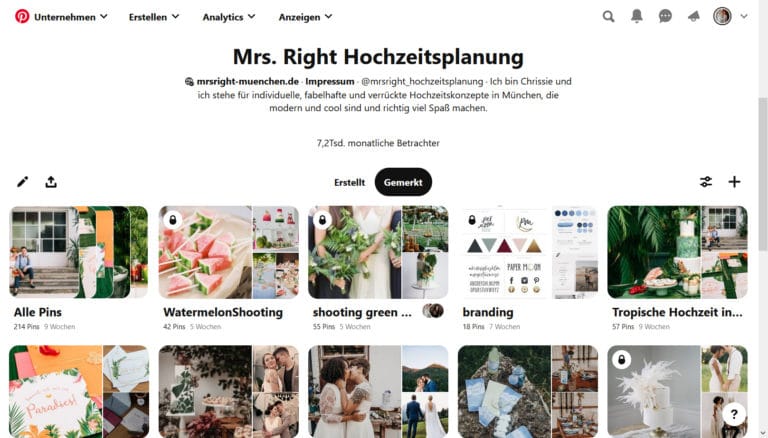 Pinterest & Hochzeitsplanung