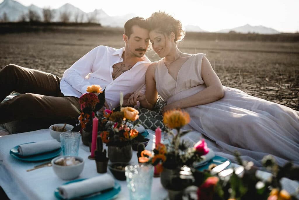 Hochzeit in der Wüste Hochzeitsplaner München Brautpaar