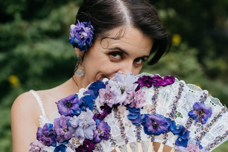 Hochzeit Braut Multikulturell Fächer